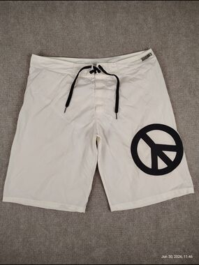 Men's White Moschino Mare Size Medium/48 EU Beach Swim Shorts
